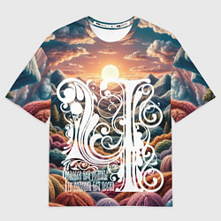 Мужская футболка оверсайз Родина в сердце