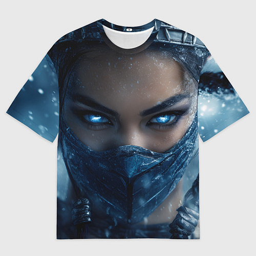 Мужская футболка оверсайз Китана с ледяными глазами / 3D-принт – фото 1