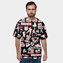Футболка оверсайз мужская Fortnite glitch game, цвет: 3D-принт — фото 2