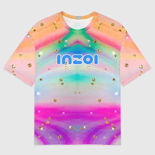 Мужская футболка оверсайз Inzoi с золотыми звездочками / 3D-принт – фото 1