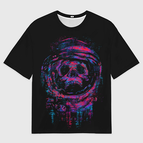 Мужская футболка оверсайз Неоновый космонавт / 3D-принт – фото 1