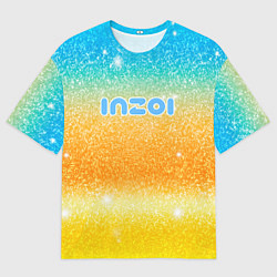 Мужская футболка оверсайз Inzoi лого и блестки