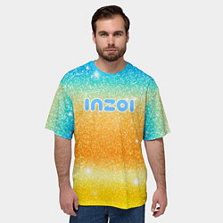 Футболка оверсайз мужская Inzoi лого и блестки, цвет: 3D-принт — фото 2