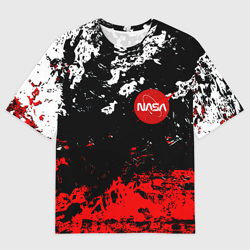 Мужская футболка оверсайз Nasa краски / 3D-принт – фото 1
