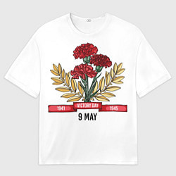 Футболка оверсайз мужская 9 Мая victory day, цвет: 3D-принт