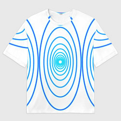 Футболка оверсайз мужская Овалы с свечением, цвет: 3D-принт