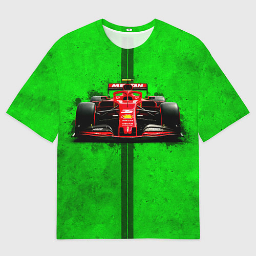 Мужская футболка оверсайз Формула 1 на зеленом / 3D-принт – фото 1