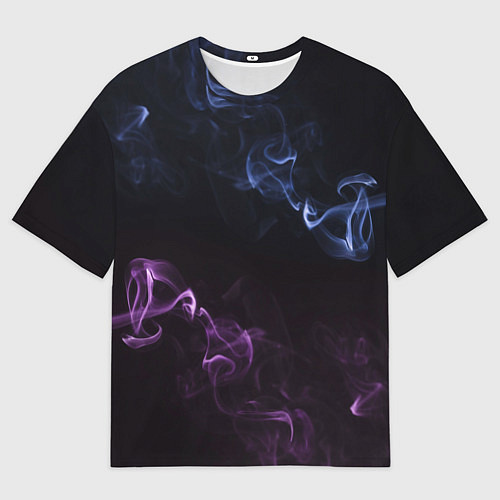 Мужская футболка оверсайз Color black blue pink / 3D-принт – фото 1