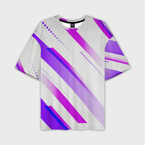Мужская футболка оверсайз Color white pink / 3D-принт – фото 1
