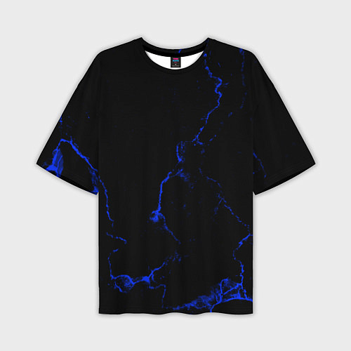 Мужская футболка оверсайз Color black blue / 3D-принт – фото 1