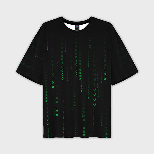 Мужская футболка оверсайз Color black green / 3D-принт – фото 1