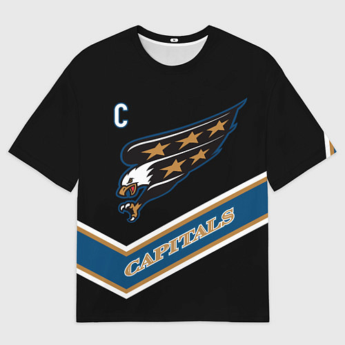 Мужская футболка оверсайз Александр Овечкин темная форма / 3D-принт – фото 1