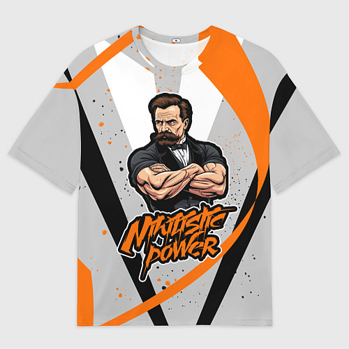 Мужская футболка оверсайз Сила нигилизма Фридрих Ницше / 3D-принт – фото 1