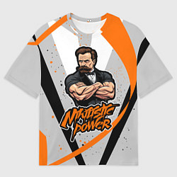 Футболка оверсайз мужская Сила нигилизма Фридрих Ницше, цвет: 3D-принт