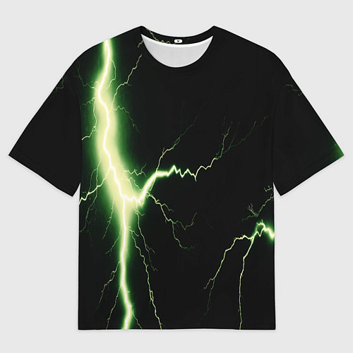 Мужская футболка оверсайз Lightning yellow текстура / 3D-принт – фото 1