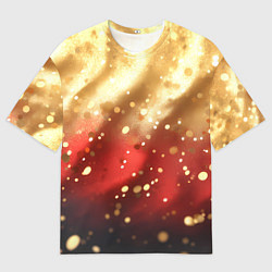 Мужская футболка оверсайз Волнистая текстура с блестками