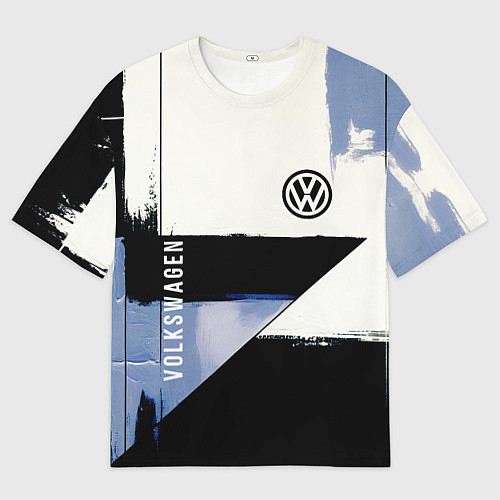 Мужская футболка оверсайз Volkswagen логотип / 3D-принт – фото 1