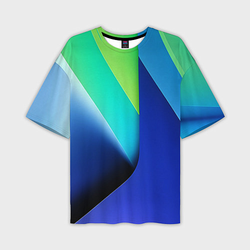 Мужская футболка оверсайз Color blue green / 3D-принт – фото 1