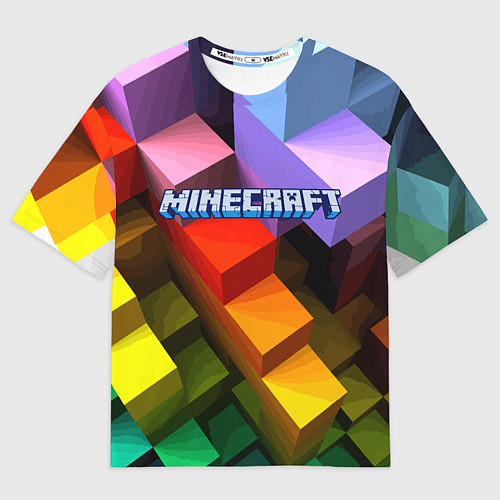 Мужская футболка оверсайз Minecraft - pattern / 3D-принт – фото 1