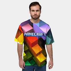 Футболка оверсайз мужская Minecraft - pattern, цвет: 3D-принт — фото 2