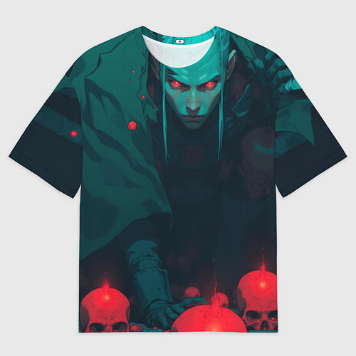 Мужская футболка оверсайз Мастер черепов - колдун / 3D-принт – фото 1