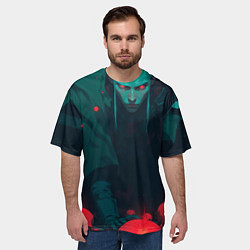 Футболка оверсайз мужская Мастер черепов - колдун, цвет: 3D-принт — фото 2