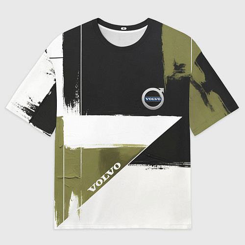 Мужская футболка оверсайз Volvo логотип / 3D-принт – фото 1