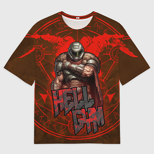Мужская футболка оверсайз Doom dark ages gym / 3D-принт – фото 1