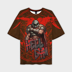 Мужская футболка оверсайз Doom dark ages gym