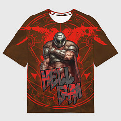 Футболка оверсайз мужская Doom dark ages gym, цвет: 3D-принт