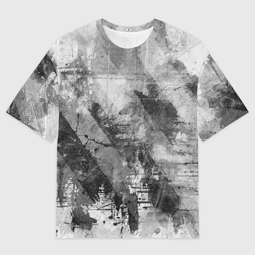 Мужская футболка оверсайз Абстракция - atomic gray / 3D-принт – фото 1