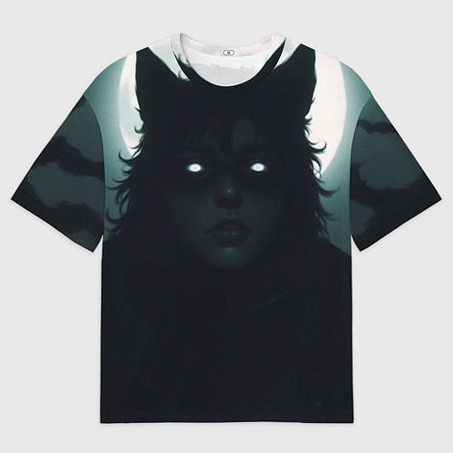 Мужская футболка оверсайз Волчица / 3D-принт – фото 1