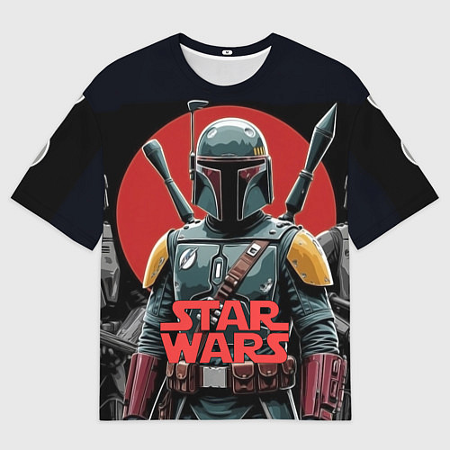 Мужская футболка оверсайз Boba Fett звездные войны / 3D-принт – фото 1