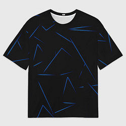 Футболка оверсайз мужская Color blue line, цвет: 3D-принт