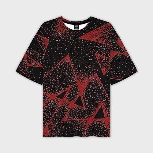 Мужская футболка оверсайз Triangles with dots / 3D-принт – фото 1