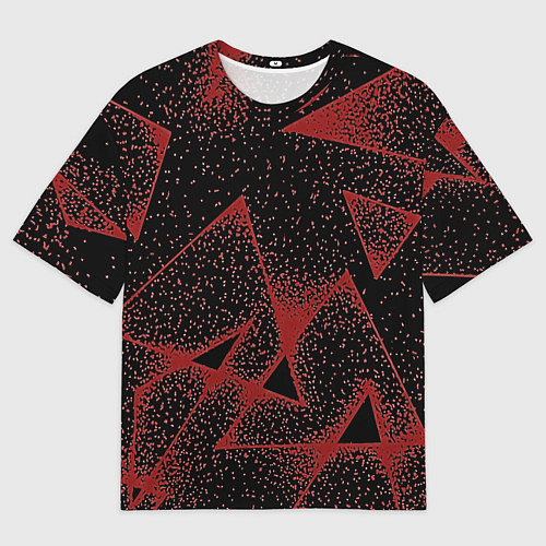 Мужская футболка оверсайз Triangles with dots / 3D-принт – фото 1