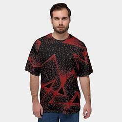 Футболка оверсайз мужская Triangles with dots, цвет: 3D-принт — фото 2