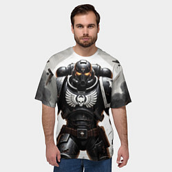 Футболка оверсайз мужская Warhammer 40k космодесант, цвет: 3D-принт — фото 2