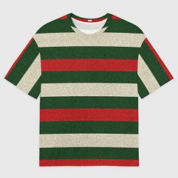 Мужская футболка оверсайз Цветные лини текстура ткани