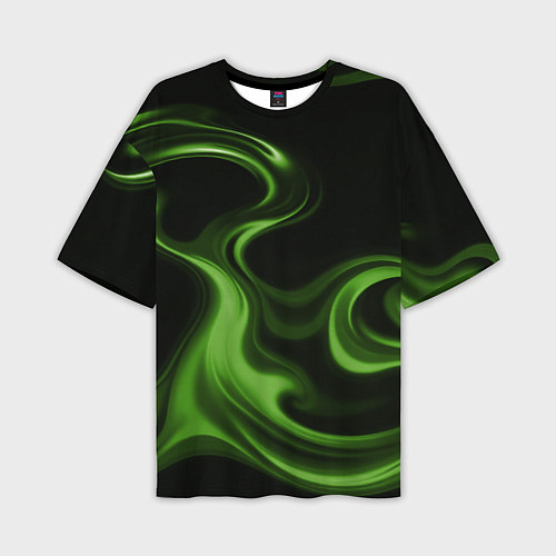 Мужская футболка оверсайз Green black / 3D-принт – фото 1