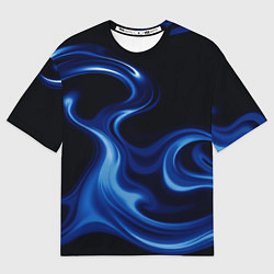 Футболка оверсайз мужская Color blue smoke, цвет: 3D-принт