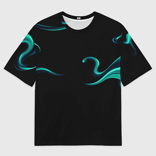 Мужская футболка оверсайз Color light blue abstraction / 3D-принт – фото 1
