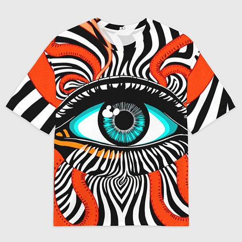 Мужская футболка оверсайз Глаз / 3D-принт – фото 1