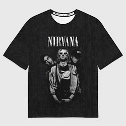 Футболка оверсайз мужская Nirvana kurt krist dave, цвет: 3D-принт