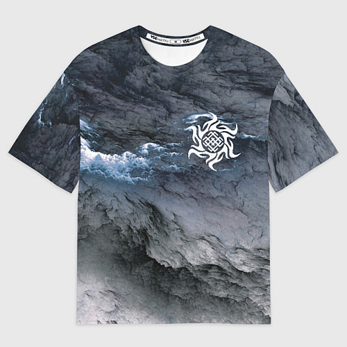 Мужская футболка оверсайз Символика Белобога - оберег / 3D-принт – фото 1