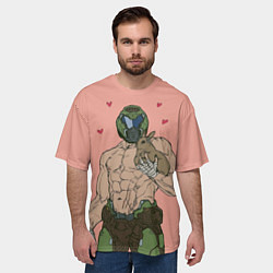 Футболка оверсайз мужская Палач рока с кроликом, цвет: 3D-принт — фото 2