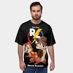 Футболка оверсайз мужская Чип и Дейл - rescue rangers, цвет: 3D-принт — фото 2
