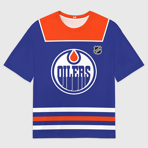Мужская футболка оверсайз Edmonton Oilers - NHL team / 3D-принт – фото 1