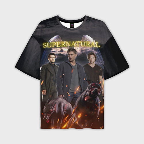 Мужская футболка оверсайз Supernatural - true hunters / 3D-принт – фото 1