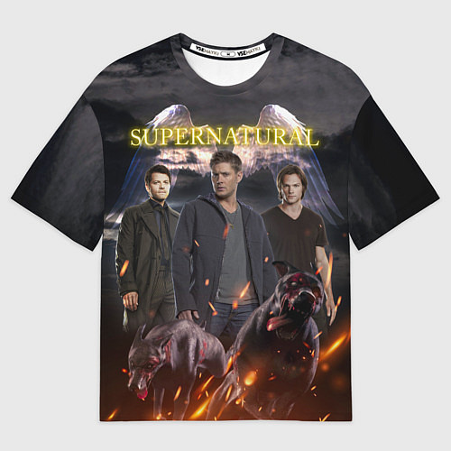 Мужская футболка оверсайз Supernatural - true hunters / 3D-принт – фото 1